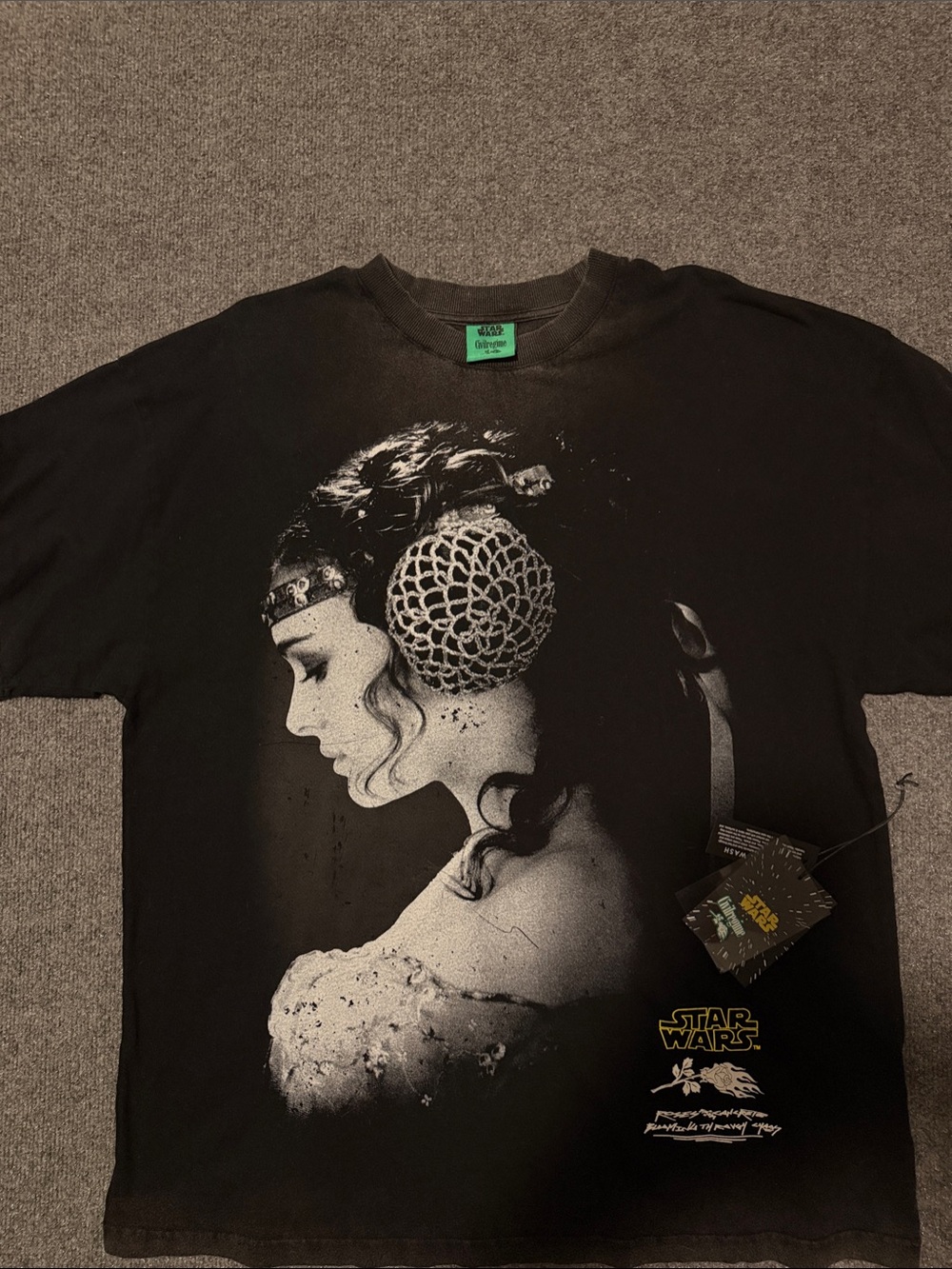 Star Wars Black Princess Leia Graphic Tee, civilregine , large , oversized shirt